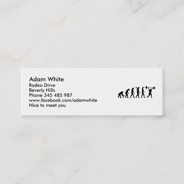 Weightliftingevolution Mini Visitkort (Framsida)