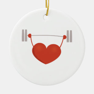 Weightliftinghjärta Julgransprydnad Keramik