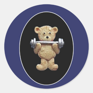 Weightliftingnalle Runt Klistermärke