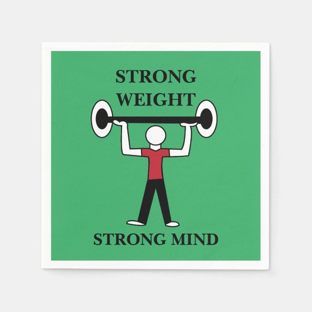 Weightlyftande BodyBuilder Fitness Gym Pappersservett (Framsidan)