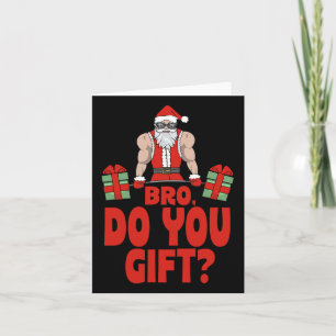 Weightlyftande Bodybuilding jul Santa Bro Do Kort