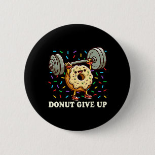 Weightlyftande - Funny Fitness Workout Gym Donut L Knapp