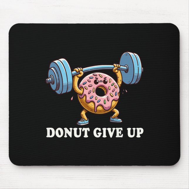 Weightlyftande - Funny Fitness Workout Gym Donut L Musmatta (Framsidan)