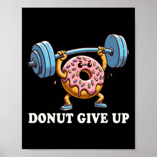 Weightlyftande - Funny Fitness Workout Gym Donut L Poster