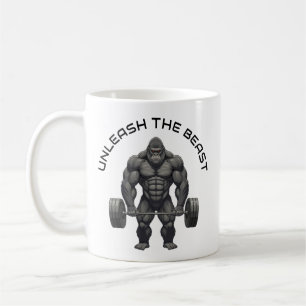 Weightlyftande Gorilla Kaffemugg