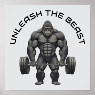 Weightlyftande Gorilla Poster