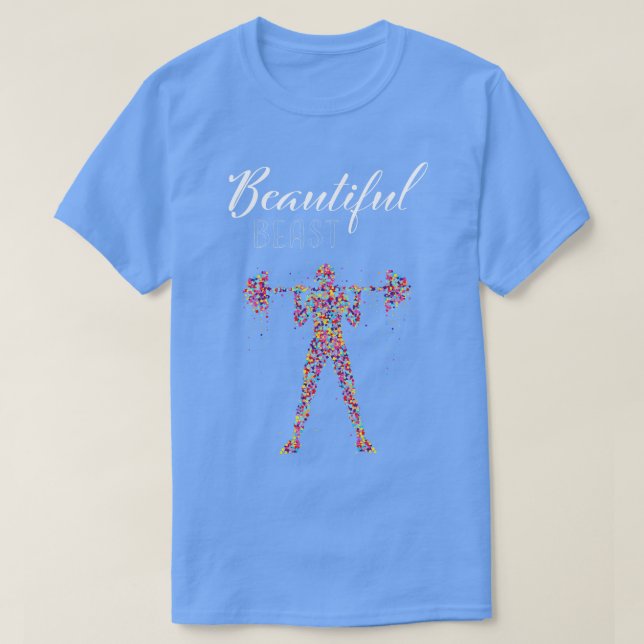 Weightlyftande Gym Barbel T Shirt (Design framsida)