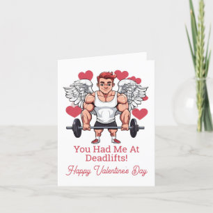 Weightlyftande Gym Fitness Trainer Valentine's Helgkort