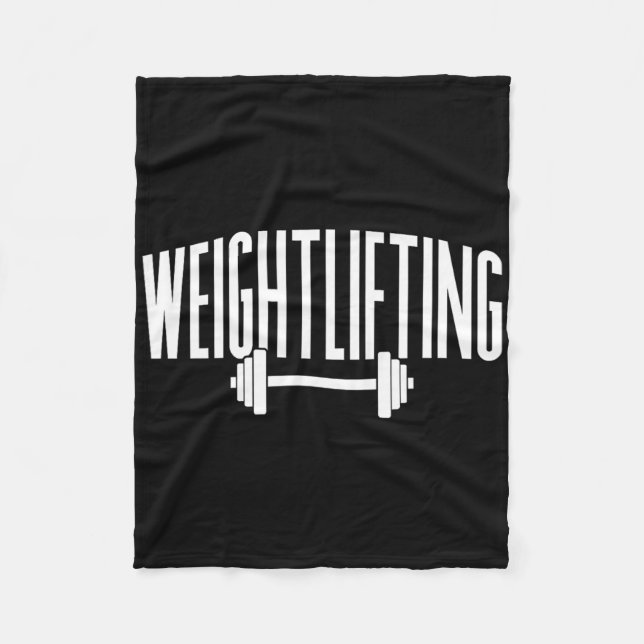 Weightlyftande Gym Hiss Workout Fleecefilt (Framsidan)
