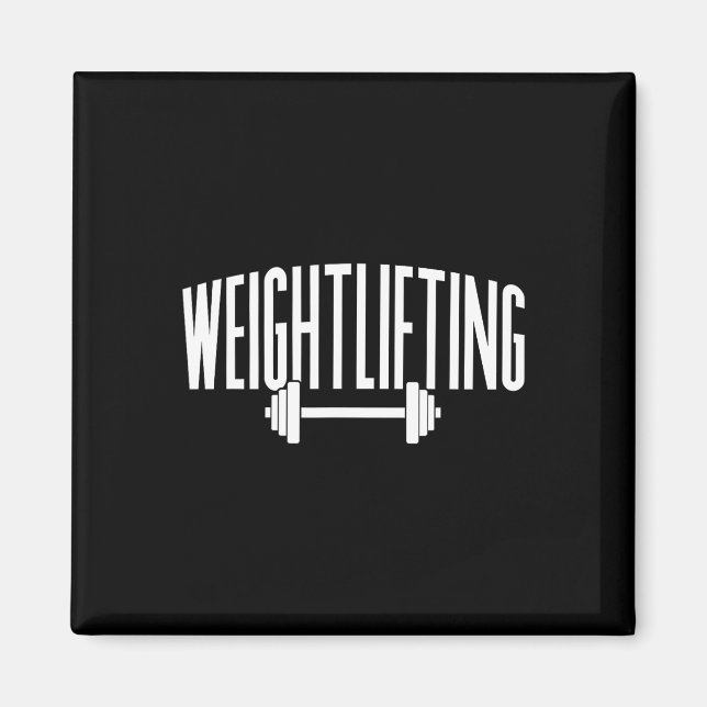 Weightlyftande Gym Hiss Workout Magnet (Framsidan)