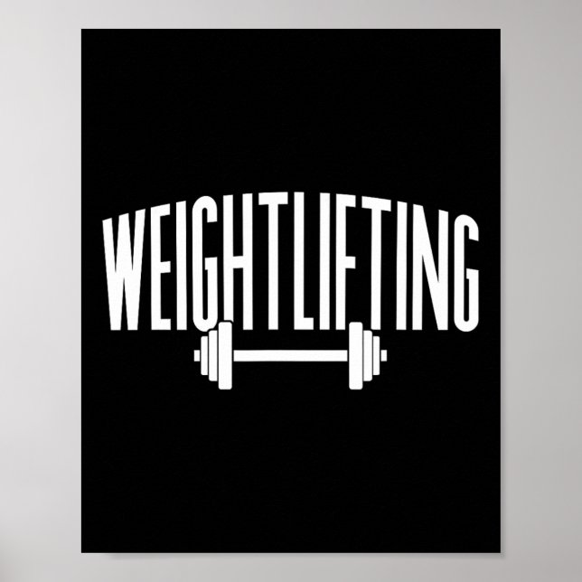Weightlyftande Gym Hiss Workout Poster (Framsidan)
