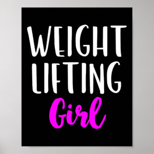Weightlyftning Girl Women Weightlifter Bodybuildin Poster