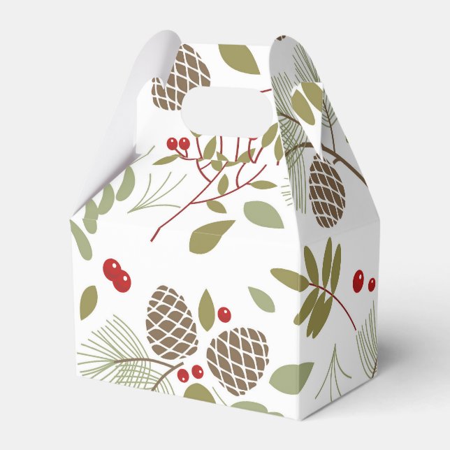 Weihnachten, elegant, Winter. Geschenkschachtel Presentaskar (Framsidan Sidan)