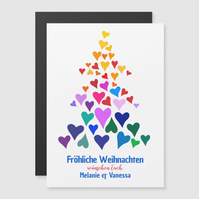 Weihnachten Minimal Magnetisch Pride (Fram/baksida)