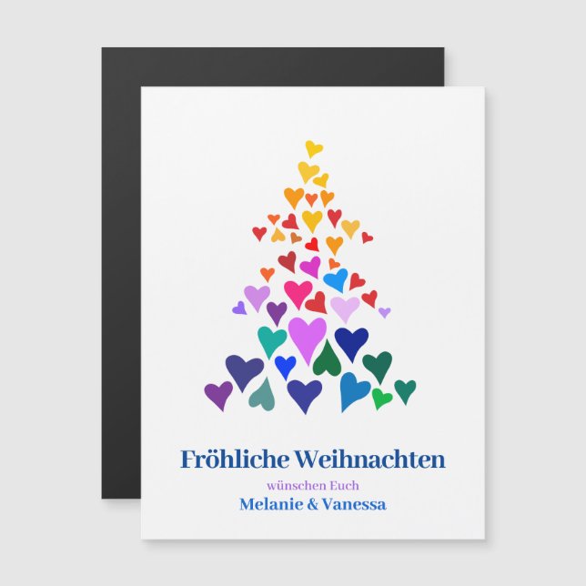 Weihnachten Minimal Magnetisch Pride (Fram/baksida)