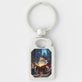 „Weihnachtliche Harmonie“ Rektangulärt Silverfärgad Nyckelring