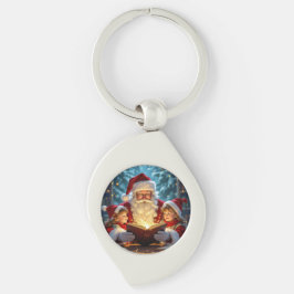 „Weihnachtliche Harmonie“ Swirl Silverfärgad Nyckelring