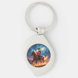 „Weihnachtliche Harmonie“ Swirl Silverfärgad Nyckelring