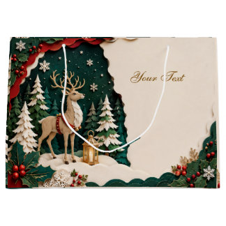 Weihnachtlicher Rentier Wald Rahmen
