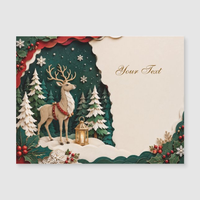 Weihnachtlicher Rentier Wald Rahmen (Framsida)