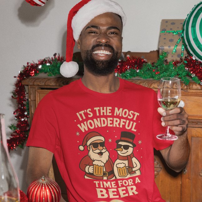 Weihnachtliches Bierfreuden-Duo Lång Ärmad Tröja (Skapare uppladdad)