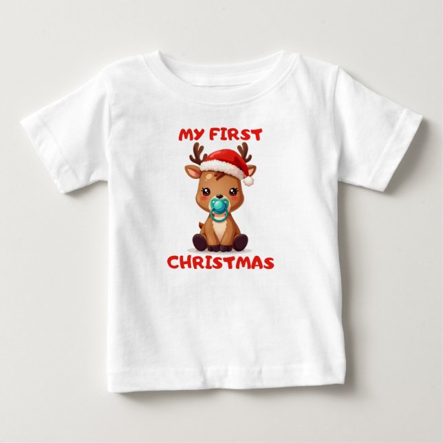 Weihnachts Baby Rentier - My first Christmas T Shirt (Framsida)