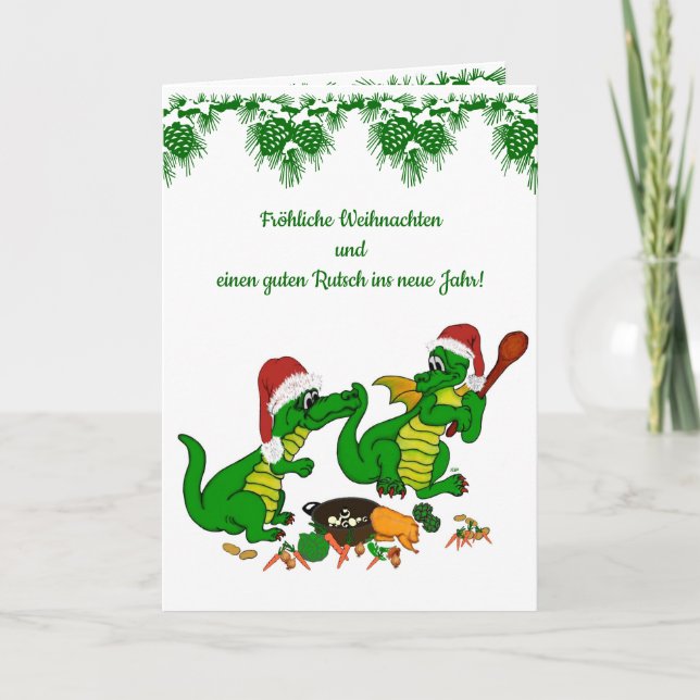 Weihnachts Drachen, auf Deutsch Helgkort (Framsida)