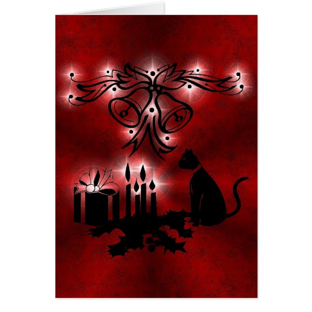 Weihnachts Ornamente mit Sterne und Katze OBS Kort (Framsidan)