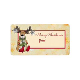 Weihnachtselch Adressetikett