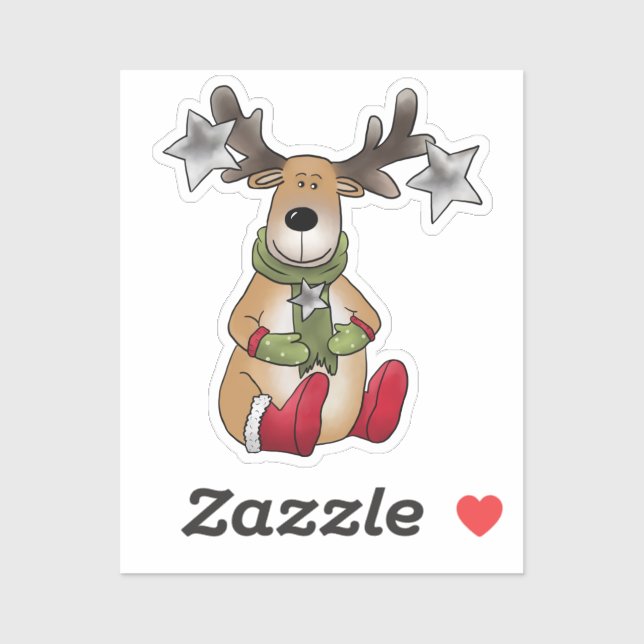 Weihnachtselch  klistermärken (Ark)