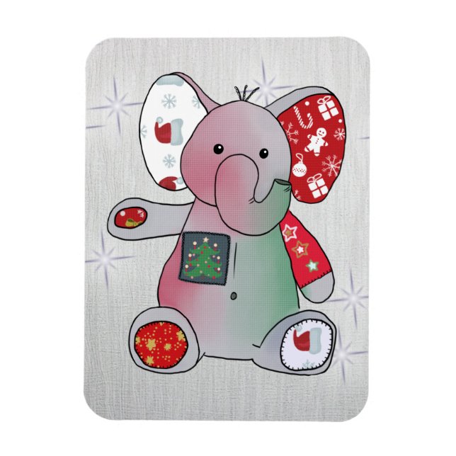 Weihnachtselefent Magnet (Vertikal)