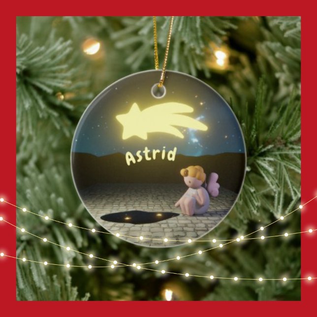 Weihnachtsengel Julgransprydnad Keramik (Weihnachtsengel Customizable Christmas Ornament - loreatus)