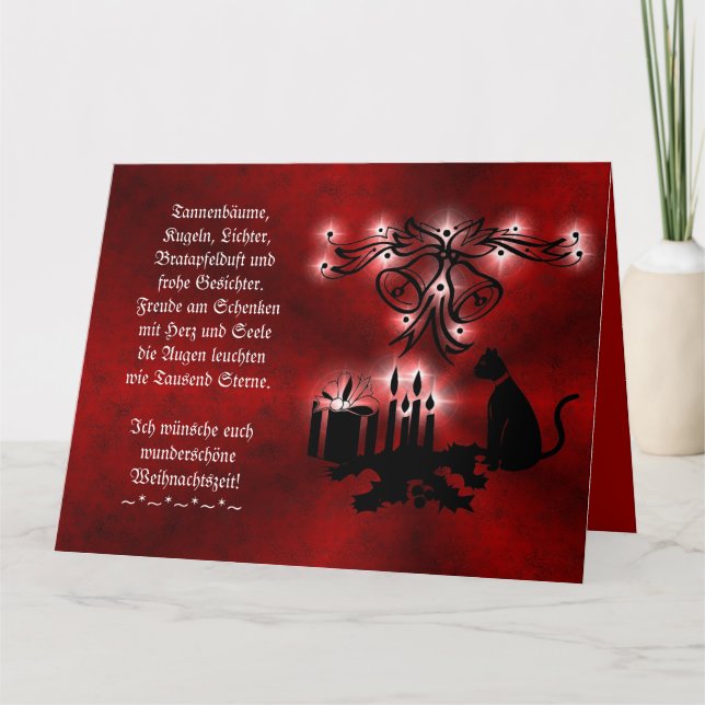 Weihnachtsgedicht Deutsch , Add Your Text Kort (Framsida)