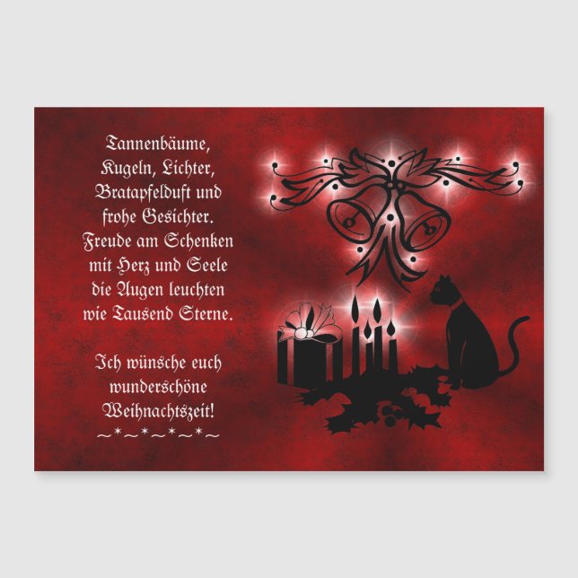 Weihnachtsgedicht Deutsch, lägg till din text (Framsida)