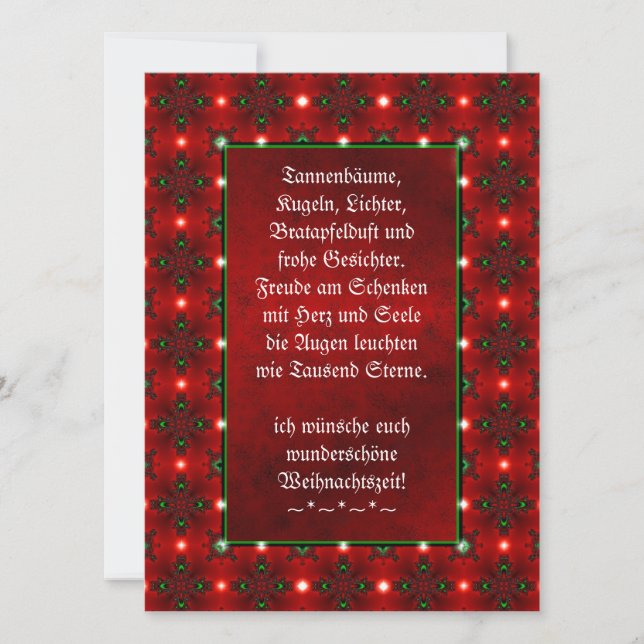 Weihnachtsgedicht Deutsch, lägg till din text (Framsida)