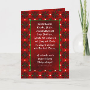 Weihnachtsgedicht Deutsch, lägg till din text Kort
