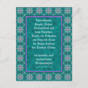 Weihnachtsgedicht Deutsch, lägg till din text Vykort