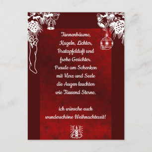 Weihnachtsgedicht Deutsch, lägg till ditt postkort Vykort