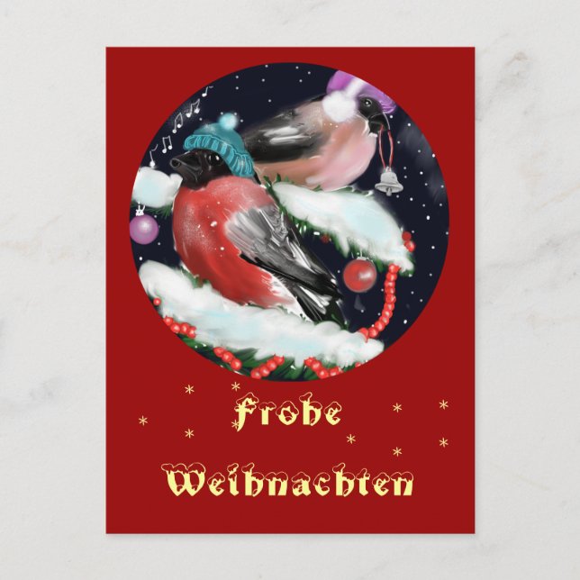 Weihnachtsgruss, Dompfaff Vykort (Framsida)