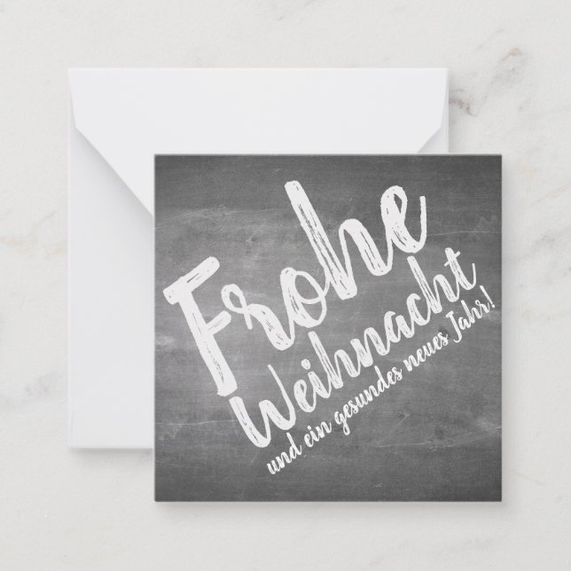 Weihnachtsgrüße auf der Kreidetafel Anteckningskort (Framsida)