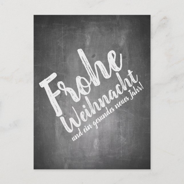 Weihnachtsgrüße auf der Kreidetafel Helg Vykort (Framsida)