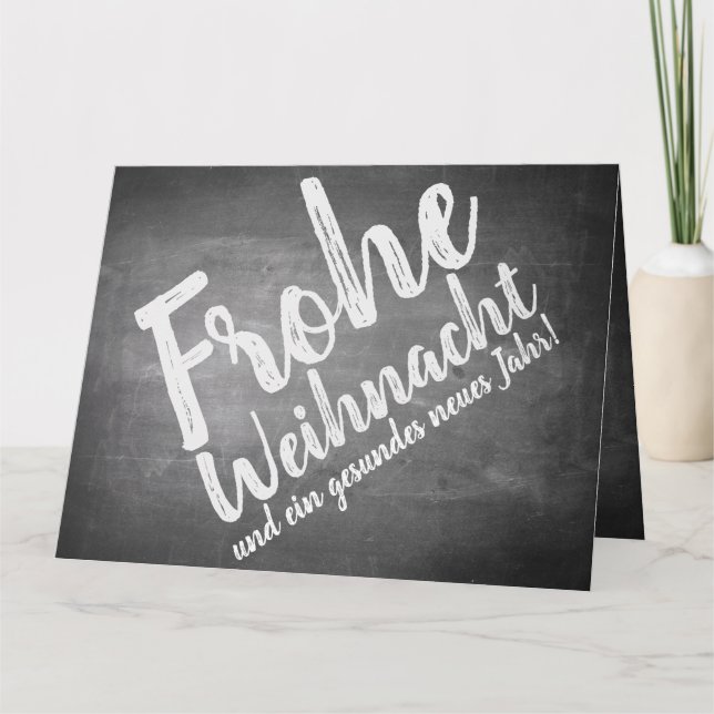 Weihnachtsgrüße auf der Kreidetafel Kort (Framsida)