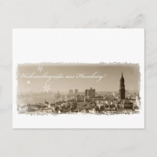 Weihnachtsgrüße aus Hamburg, Weihnachtskarte, edel Vykort