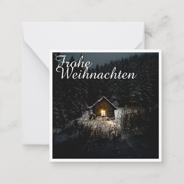 Weihnachtsgrüße mit Hexenhaus Anteckningskort (Framsida)