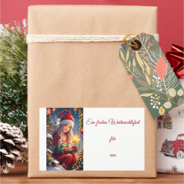 Weihnachtsgrüße Rektangulärt Klistermärke