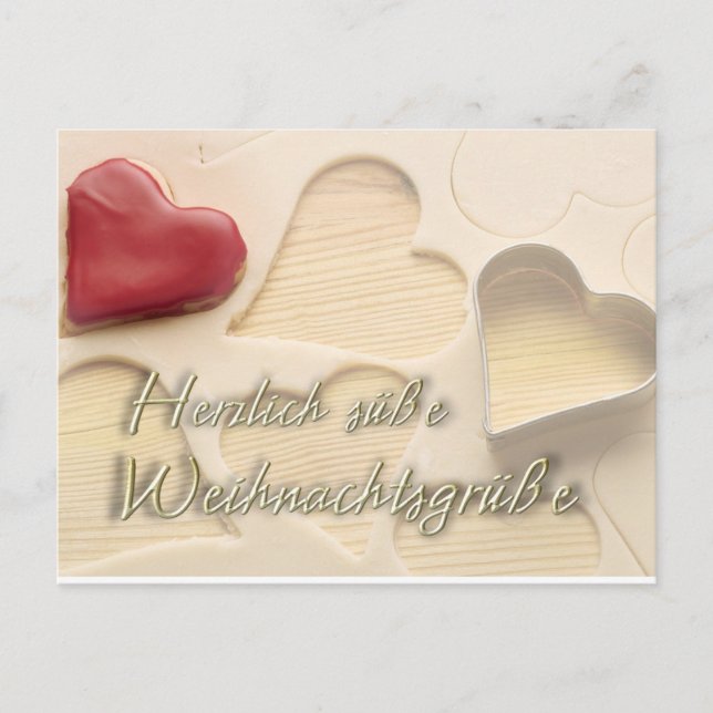 Weihnachtskarte Herzlich suesse Weihnachtsgruesse Vykort (Framsida)
