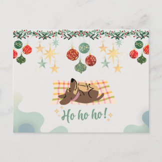 Weihnachtskarte Hund Vykort