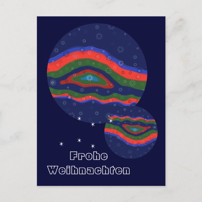 Weihnachtskarte..Lichtsterne Vykort (Framsida)