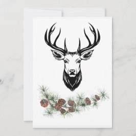  „Weihnachtskarte mit Hirsch - Winterzauber“ Kort