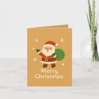 Weihnachtskarte mit Santa Claus Merry Christmas Kort